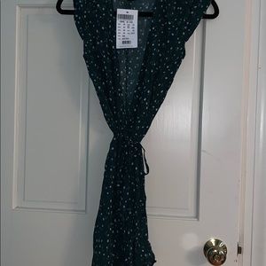 Brandy Melville green front tie dress